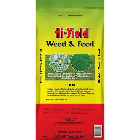 Hi-Yield Weed & Feed Lawn Fertilizer For Multiple Grass Types 4000 sq ft 34408