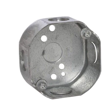 Southwire New and Old Work Octagon Galvanized Steel Surface Mount Box Silver 24151-R-UPC