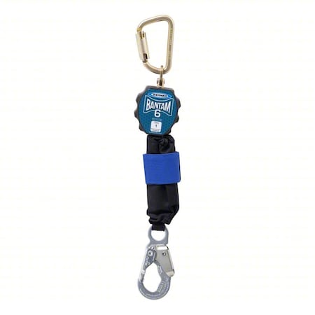 Werner Bantam Self-Retracting Lifeline, Carabiner, Steel, 1 Leg(s), 400 lb Weight Capacity R430006