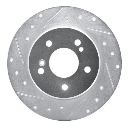 Dynamic Friction Co DFC Brake Rotor - Drilled and Slotted - Silver 631-63013L