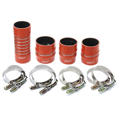 Hps Performance Ultra High Temp Aramid Reinforced Silicone Intercooler Hose Boots Kit, Orange,  57-1569