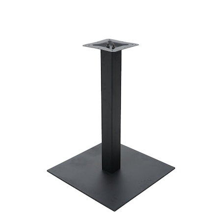 Bfm Seating Uptown, 20in Square Base, Dining Height, 3in Square Column, 11 7/8in Bolt-On Top Plate- Sand Black LP-20SQ