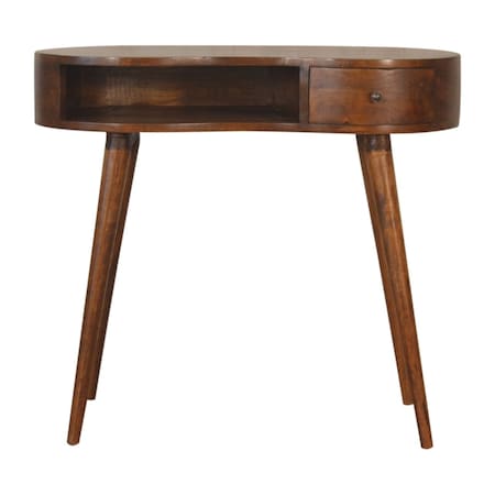 Homeroots 35" Brown Solid Wood Writing Desk 723453