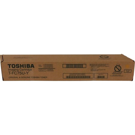 Toshiba Toshiba Yellow Toner Cartridge, 29,500 Yield TFC75UY