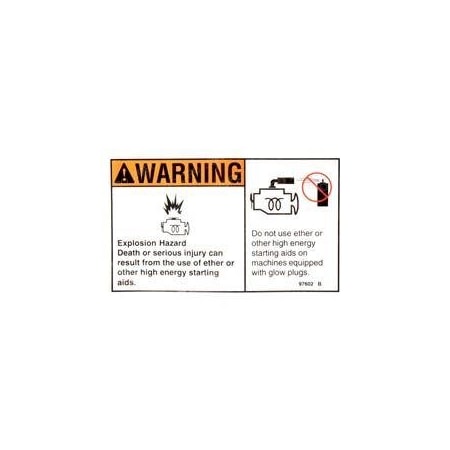 Genie REPLACEMENT DECAL, EXPLOSION HAZARD 97602