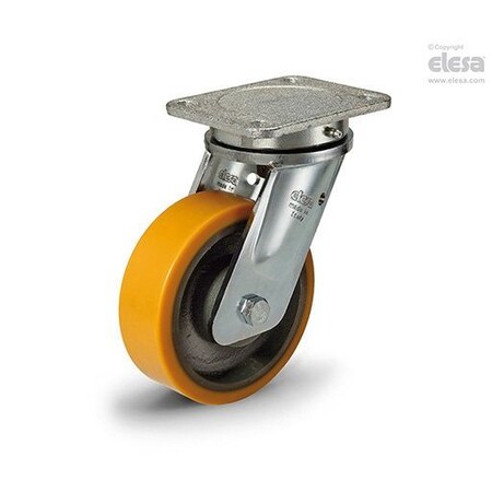 Elesa 451426 Castors bracket for heavy loads Mould-on polyurethane coating plate bracket, 451426
