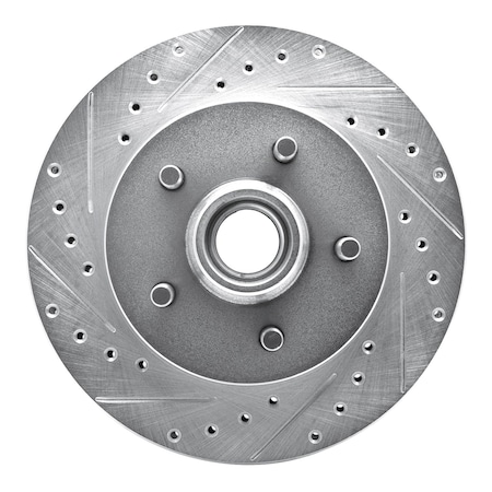 Dynamic Friction Co DFC Brake Rotor - Drilled and Slotted - Silver 631-48022L