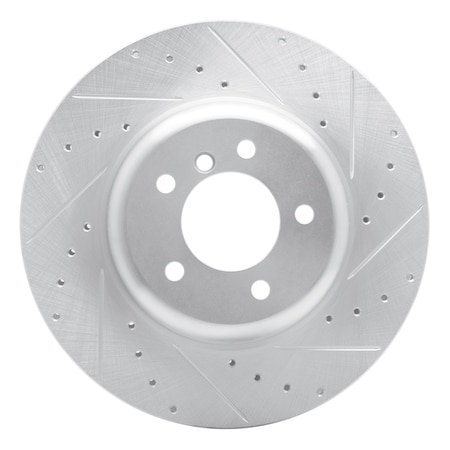Dynamic Friction Co DFC Brake Rotor - Drilled and Slotted - Silver 631-31063R