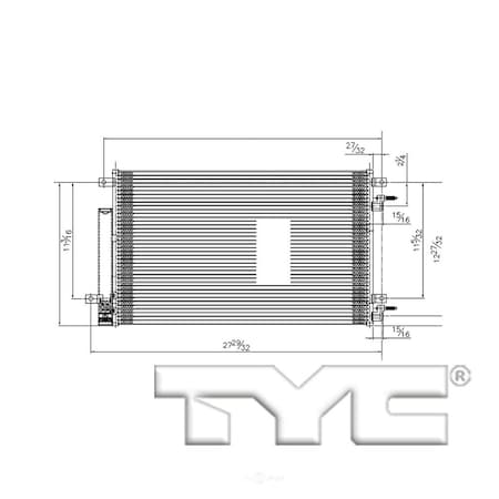 Tyc A/C Condenser 30025