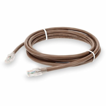Add-On 10FT BROWN CAT 6A PVC ETHERNET CABLE SNAGLESS BUBBLE BOOT RJ-45 M/M ADD-10FCAT6A-BN