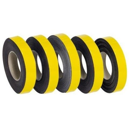 Partners Brand Warehouse Labels, Magnetic Rolls, 2" x 50', Yellow, 1/Case LH123
