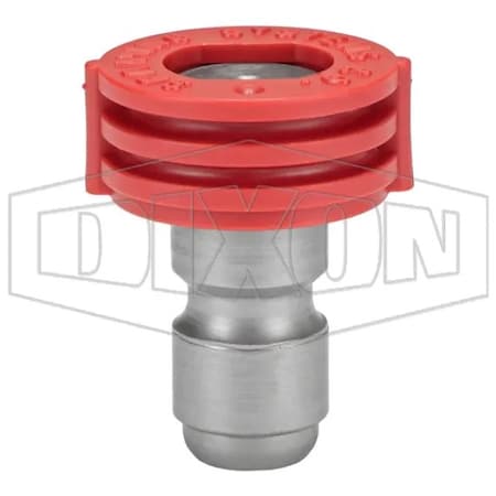 Dixon Quick-Connect Spray Nozzle, 1/4 in Straight Through Plug, Red, Domestic MSP400