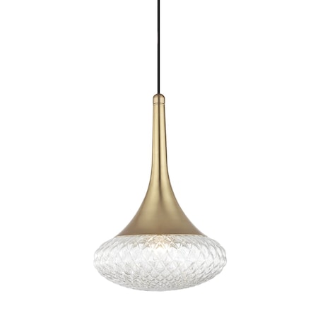 Mitzi Bella 1 Light Pendant 11.75 In. Aged Brass H114701D-AGB