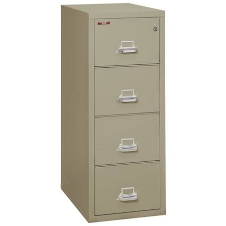 Fireking 4 Drawer, 1 Hr Fire & Impact Rated, Vertical, 31" depth Letter Pewter 4-1831-CPE