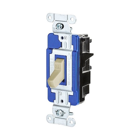 Hubbell Wall Switch, 1/2 hp, Toggle, 15 A, Ivory CSB315STI