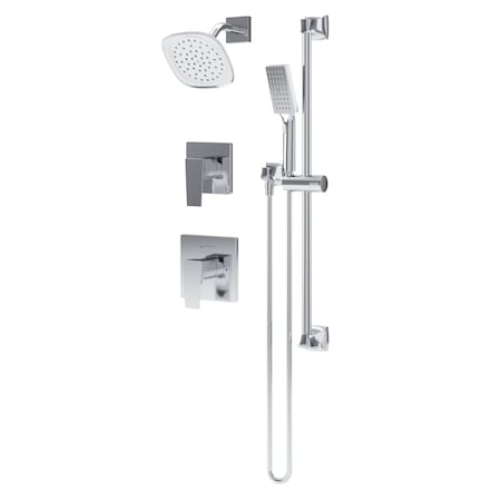 Symmons Verity HydroMersion Double Handle Shower Trim Kit with Hand Spray (Valve Not Included) 499515TRM