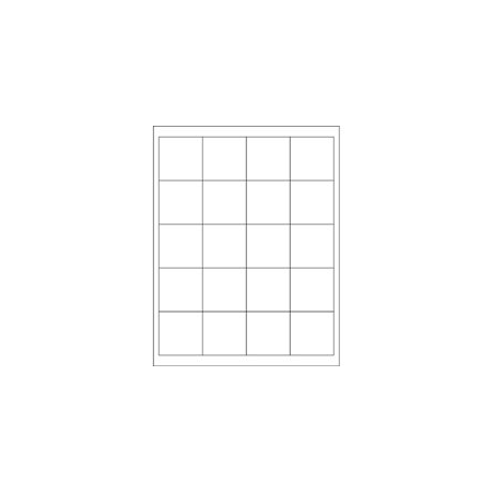 Bubblefast 2 x 2'' Weather-Resistant Laser Labels-20 Labels per Sheet BFLL257WR