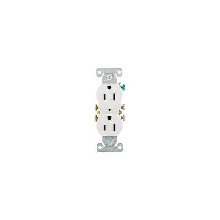 Eaton Outlets Duplex Receptacle 2P 15A 125V White 3Wire 10BOX, 10PK 270W-10-LW