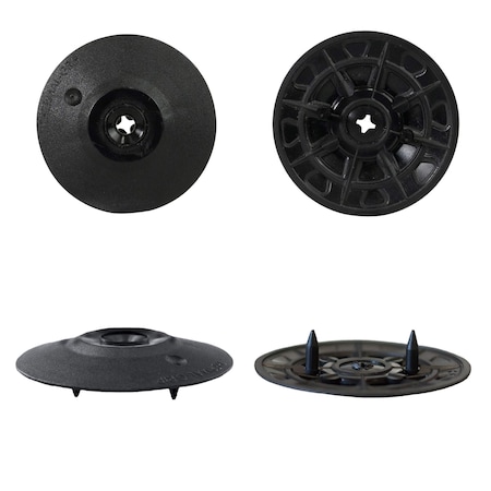 Trufast Thermal-Grip Ci Prong Washer Black Plastic Rigid Continuous Insulation Fastening Solution, 250PK TGP-2000-250