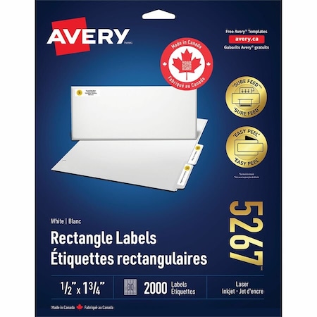 Avery Easy Peel Return Address Labels, PK2000 05267