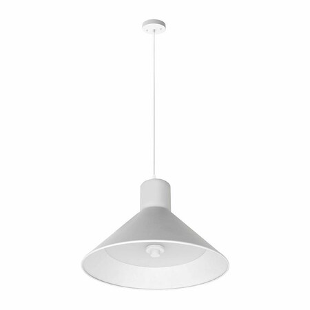 Westgate 12in INTEGRATED LED MODERN CONE PENDANT 25W 1300LM C90 5CCT 27/30/35/40/50K WHITE LCFC-MCT5-WH