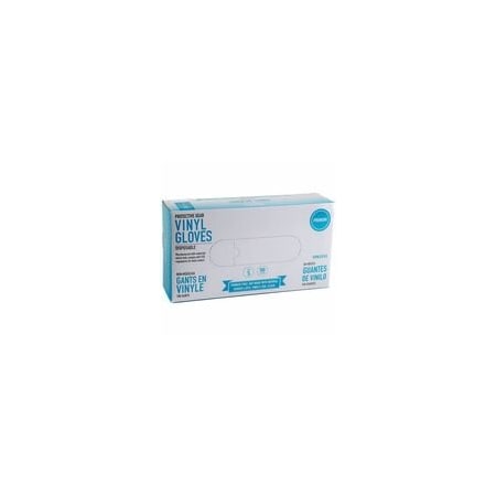 Remcoda Powder-Free Vinyl Gloves, 3 mil Thickness, Small Size, For Right/Left Hand, Vinyl, Clear, 10PK VIN101-S