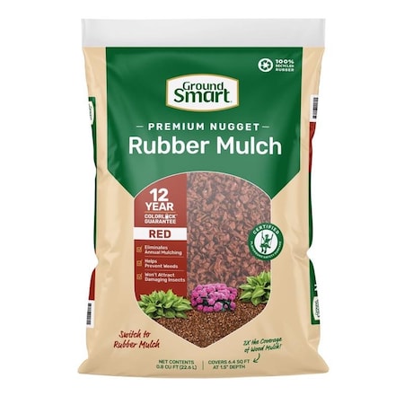 Ground Smart Red Rubber Nuggets 0.8 cu ft GSNG08RD72