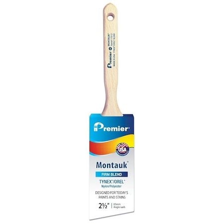 Premier Montauk Paint Brush, 212 in W, 21516 in L Bristle, NylonPolyester Bristle 17212