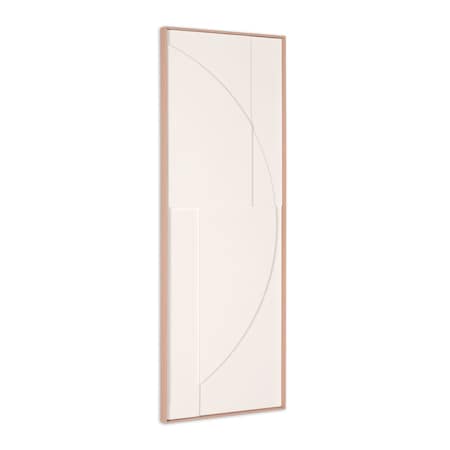 Homeroots White Geo Brown Shadowbox Wall Art 653970