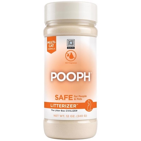Pooph Cat Powder Kitty Litter Odor Eliminator 12 oz POKA-12