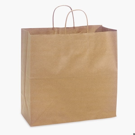 Duro Bag Natural Kraft 13X7X13 Paper Shoppers, 250PK K13713