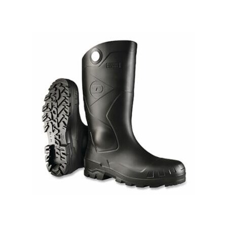 Dunlop Protective Footwear Chesapeake Rubber Boots, Steel Toe, Unisex 6, 14 in Boot, PVC, Black 868-8677600.06