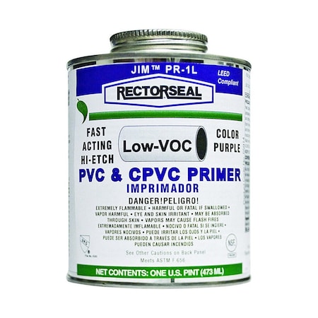 Rectorseal Hi-Etch Primer, Liquid, Purple, 1 pt 55914