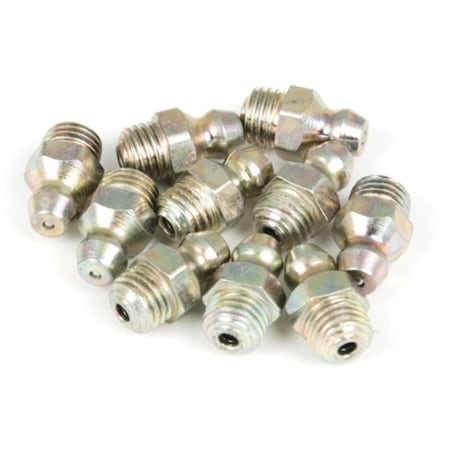 Perform Tool W54259 8 mm. X 1 Short Straight Grease Fitting, 10PK PTL-W54259