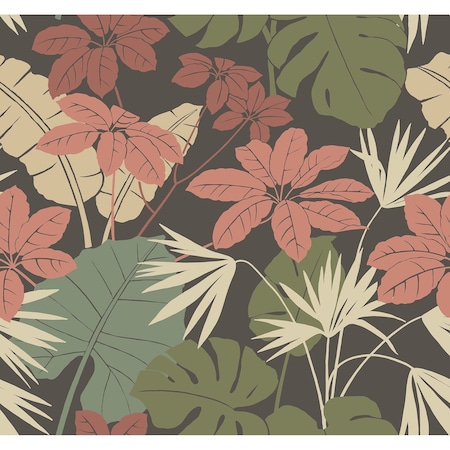 A-Street Prints Medellin Black Rainforest Floor Wallpaper 4122-72410