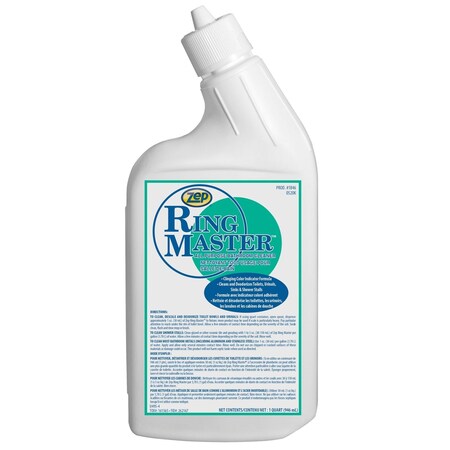 Zep Ring Master, Bathroom Cleaner, 1 qt., PK12 184611