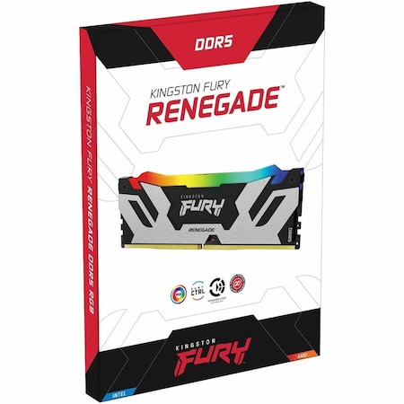 Kingston 96GB 6400MT/S DDR5 CL32 DIMM KIT OF 2 FURY RENEGADE RGB XMP KF564C32RSAK2-96