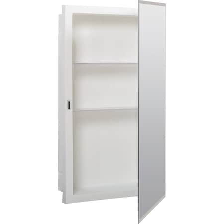 Zenith Frameless Beveled 16'' Wx26'' Hx4-1/2''D Single Mirror Surface/Recess Mount Medicine Cabinet M115