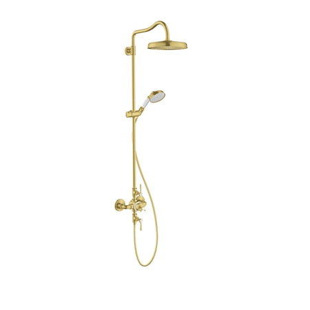 Axor Montreux Showerpipe 240 1-Jet, 1.8 GPM in Brushed Gold Optic 16574251