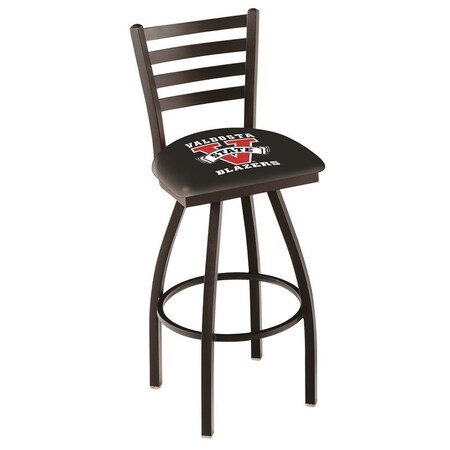 Holland Bar Stool Co 30" Blk Wrinkle Valdosta State Swivel Bar Stool, Ladder Back L01430ValdSt