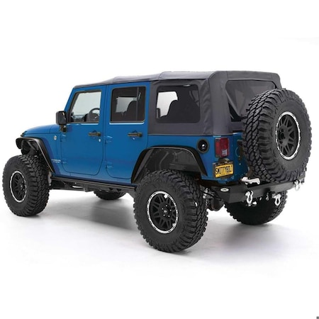 Smittybilt 1018 WRANGLER JK 4 DOOR SOFT TOP OEM REPLACEMENT W/TINTED WINDOWS BLACK DIAMOND 9085235