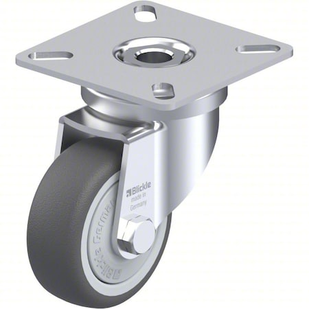 Zoro Select PlateCaster, Swivl, Polyurethane, 2 13/16"H LPA-PATH 50KF