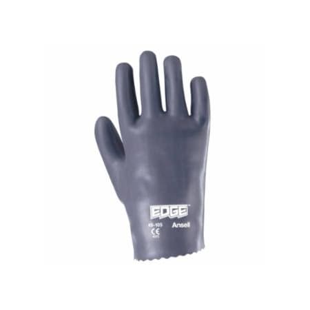 Edge 40-105 Nitrile Gloves, Slip-On Cuff, Cotton Lined, Size 9, Gray, 12PK 012-40-105-9