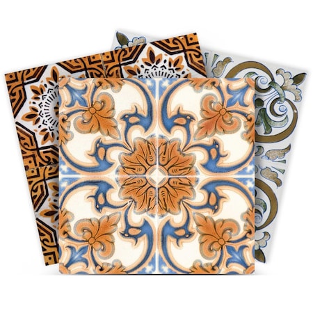Homeroots 4" X 4" Rustico Linda Removable Peel And Stick Tiles 400275