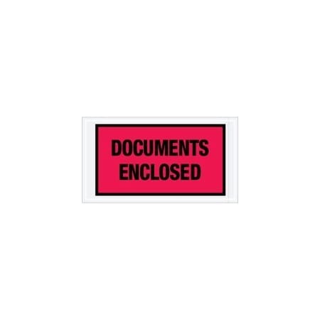 Bubblefast 5 1/2 x 10'' Red ''Documents Enclosed'' Envelopes, 1000PK BFPL436
