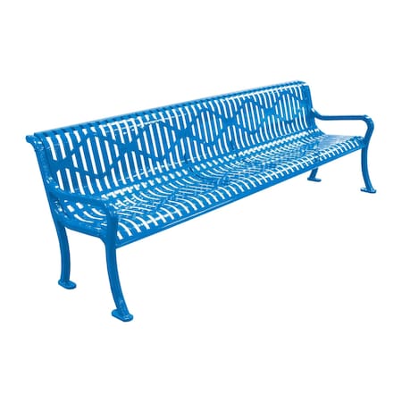 Zoro Select Outdoor Bench, 96 in L, Blue RF96D BLUE