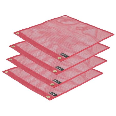 Mytee Products Red Safety Flag w/2 Grommets DOT Compliant-18ft x 18ft High Visibility Vinyl Mesh Warning Flags, 4PK VMF-Gx4