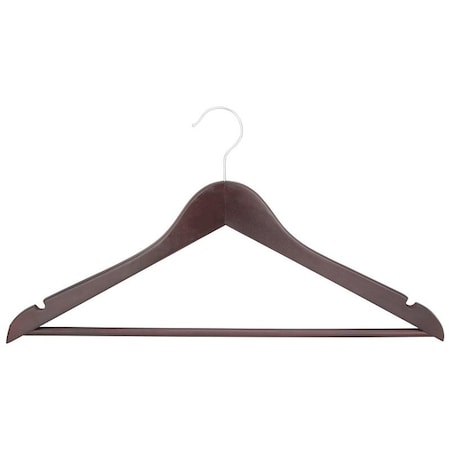 Simple Spaces Cloth Hanger Set, 6.6 lb Capacity, Steel/Wood, Mahogany HEA00040G