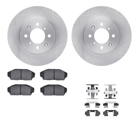 Dynamic Friction Co DFC Brake Rotor with 5000 Brake Pads and Hardware Kit 6512-59193