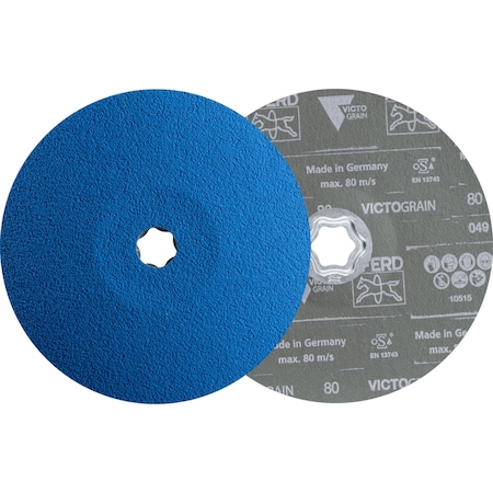 Pferd COMBICLICK Fiber Disc, 7 in x 7/8, 80 grit, VICTOGRAIN-COOL 40388